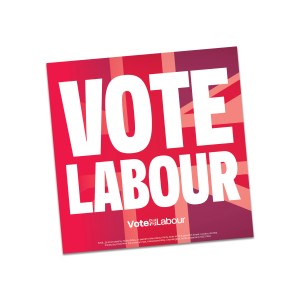 Vote Labour Flag 30x30cm Poster