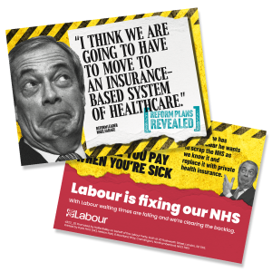 NHS Warning: Reform Plan To Make You Pay When You're Sick leaflet