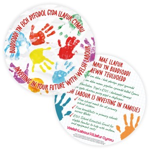 Welsh The Best Start in Life with Labour leaflet